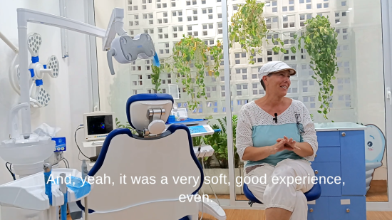 Mrs.Kristine sharing her experience after dental treatment with us